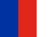 Blue-red-white flag of France