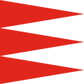 three red triangular pennants