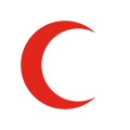 white, red crescent