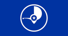 blue, white sailboat, white ring, white star